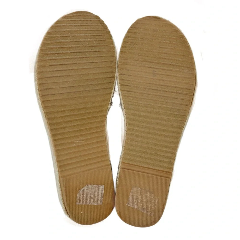 Elegant Collection Amber Faux Suede Espadrilles Size 8.5